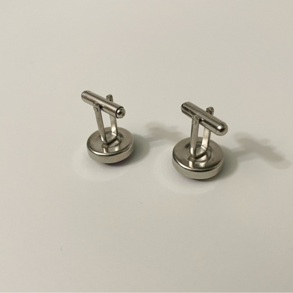 Vintage Lot of 6 Cufflinks Fabric Assorted Colours - Picture 9 of 16